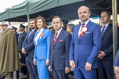 Od prawej: wojewoda podkarpacki dr E. Leniart, marszałek województwa podkarpackiego W. Ortyl, prezydent Rzeszowa K. Fijołek,